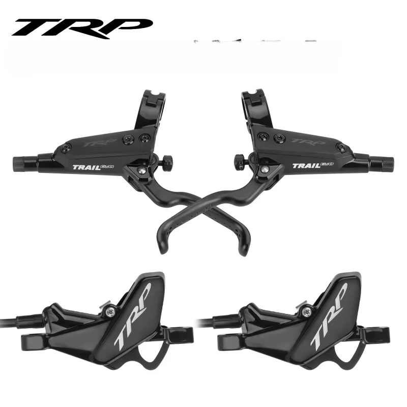 Frein à disque hydraulique pour vélo de montagne TRP Trail EVO HD-M843, frein de qualité AM/ENDURO à 4 pistons avec tube d'huile de 1800 mm et poignée ergonomique