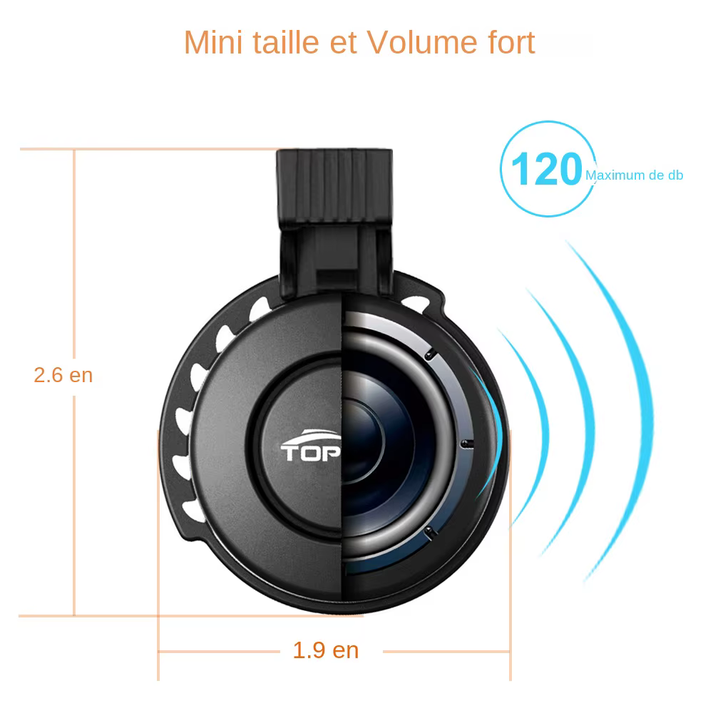 Toptrek vélo cloche électronique Scooter e-bike sirène trompette alarme