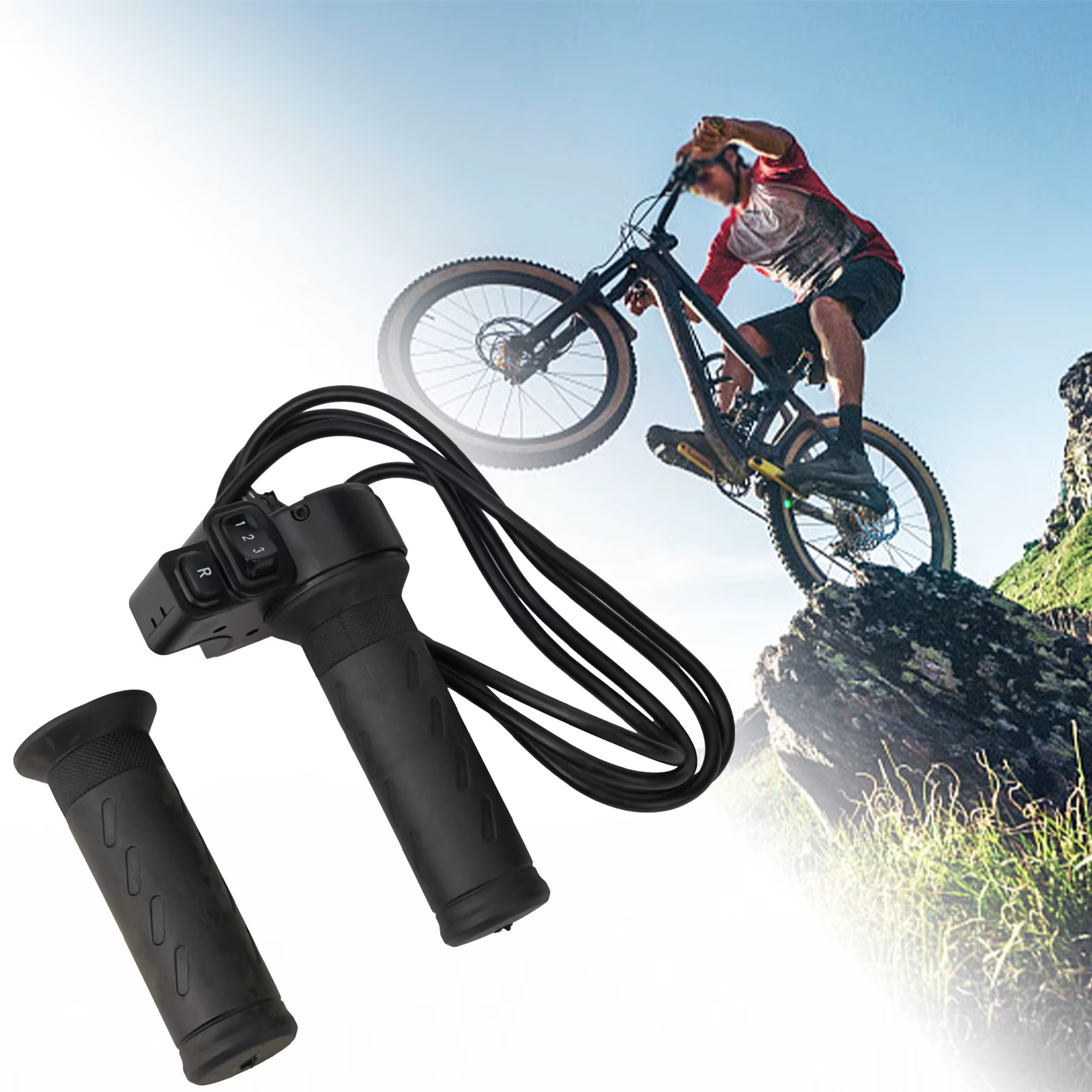 Accélérateur de vitesse EBikeTwist à 3 vitesses 24V 36V 48V 72V pour Scooter électrique guidon de vélo interrupteur