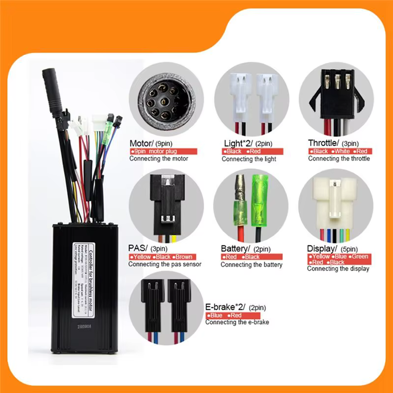 Contrôleur à onde sinusoïdale 36V 48V 52V 26A KT KT-26A pour vélo électrique