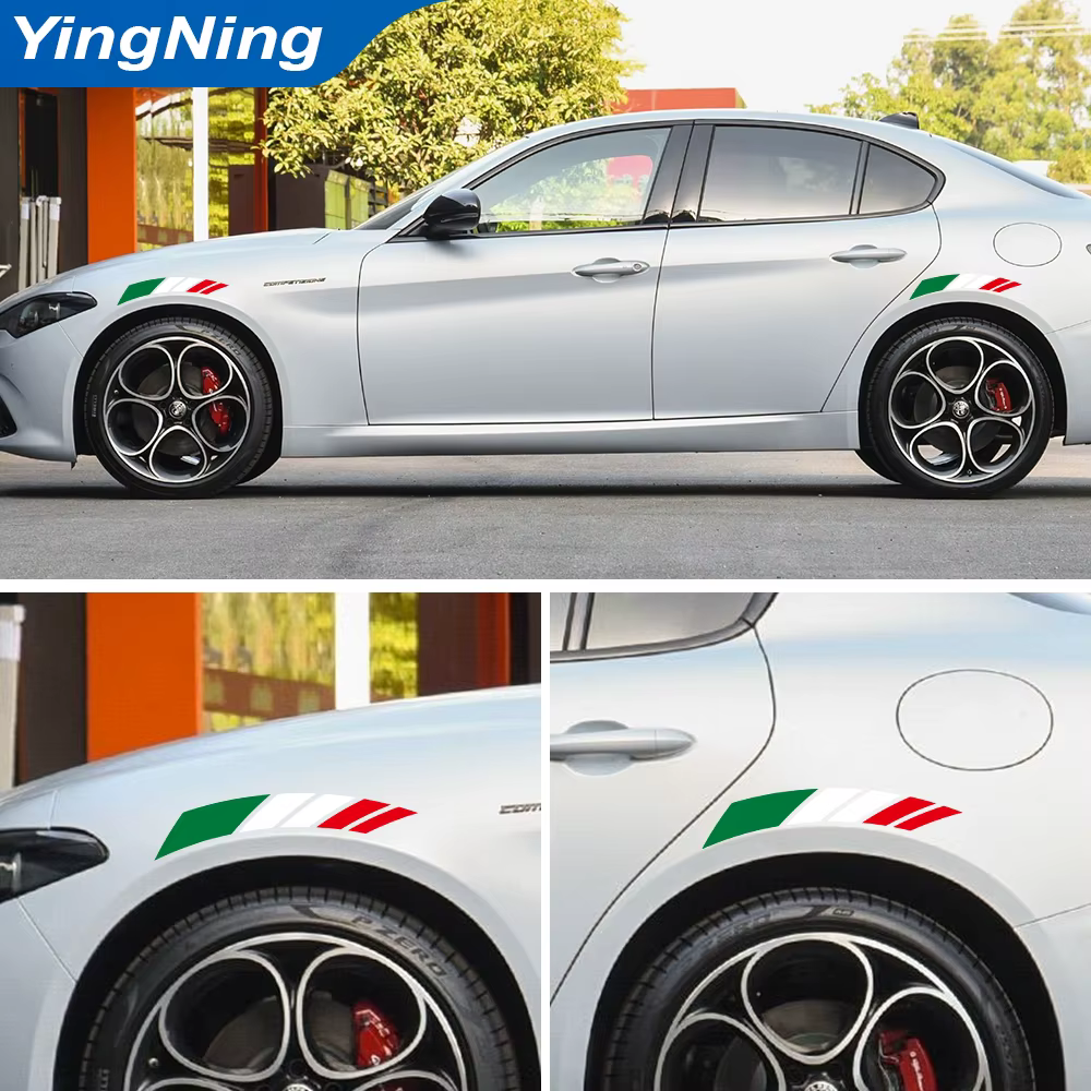 Autocollant de voiture drapeau italien