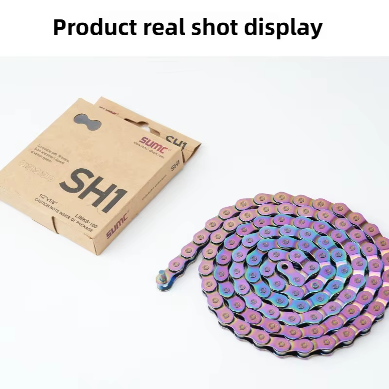 Chaîne monovitesse demi-chaîne 1/2x1/8 pouce 100 maillons haute résistance pour BMX