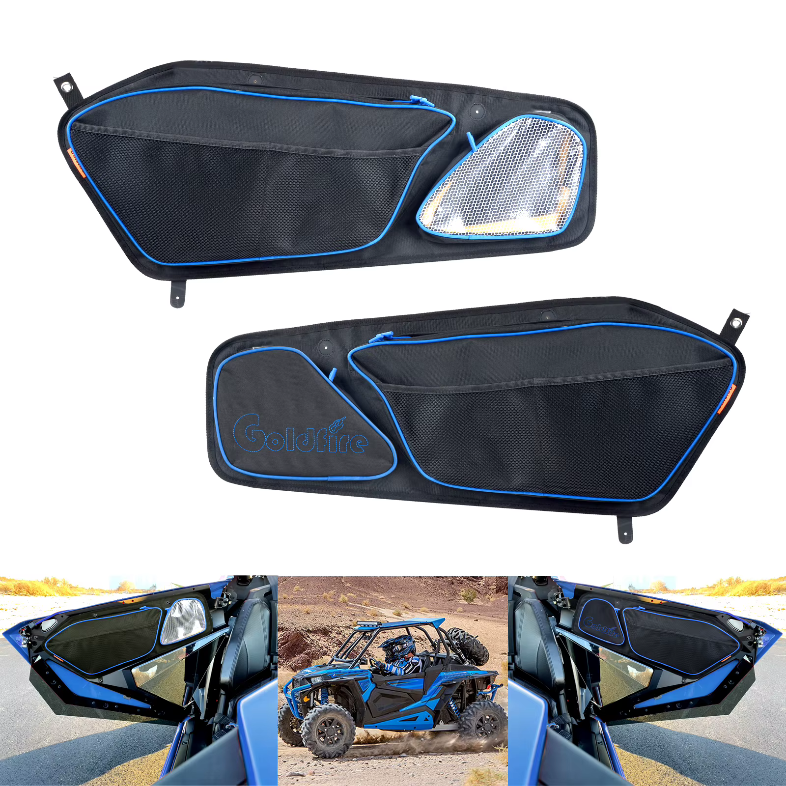 Sac de rangement pour porte avant avec genouillère parfaite, accessoires de sacs de porte, adapté pour RZR PRO XP, 2020, 2021, 2022, 2023