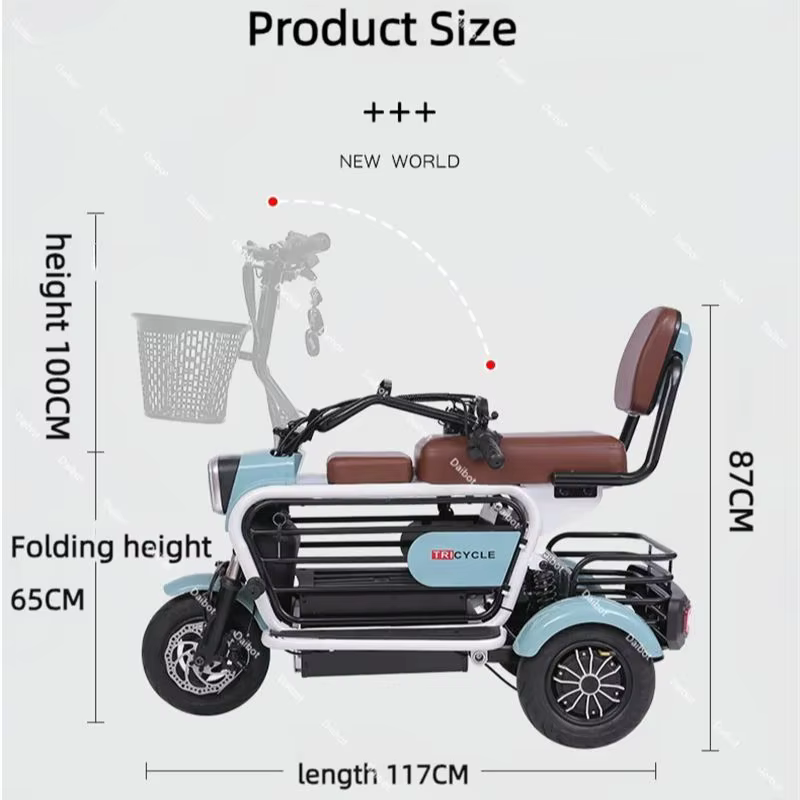 Trottinette Électrique Pliable 2 Places pour Enfant et Parent