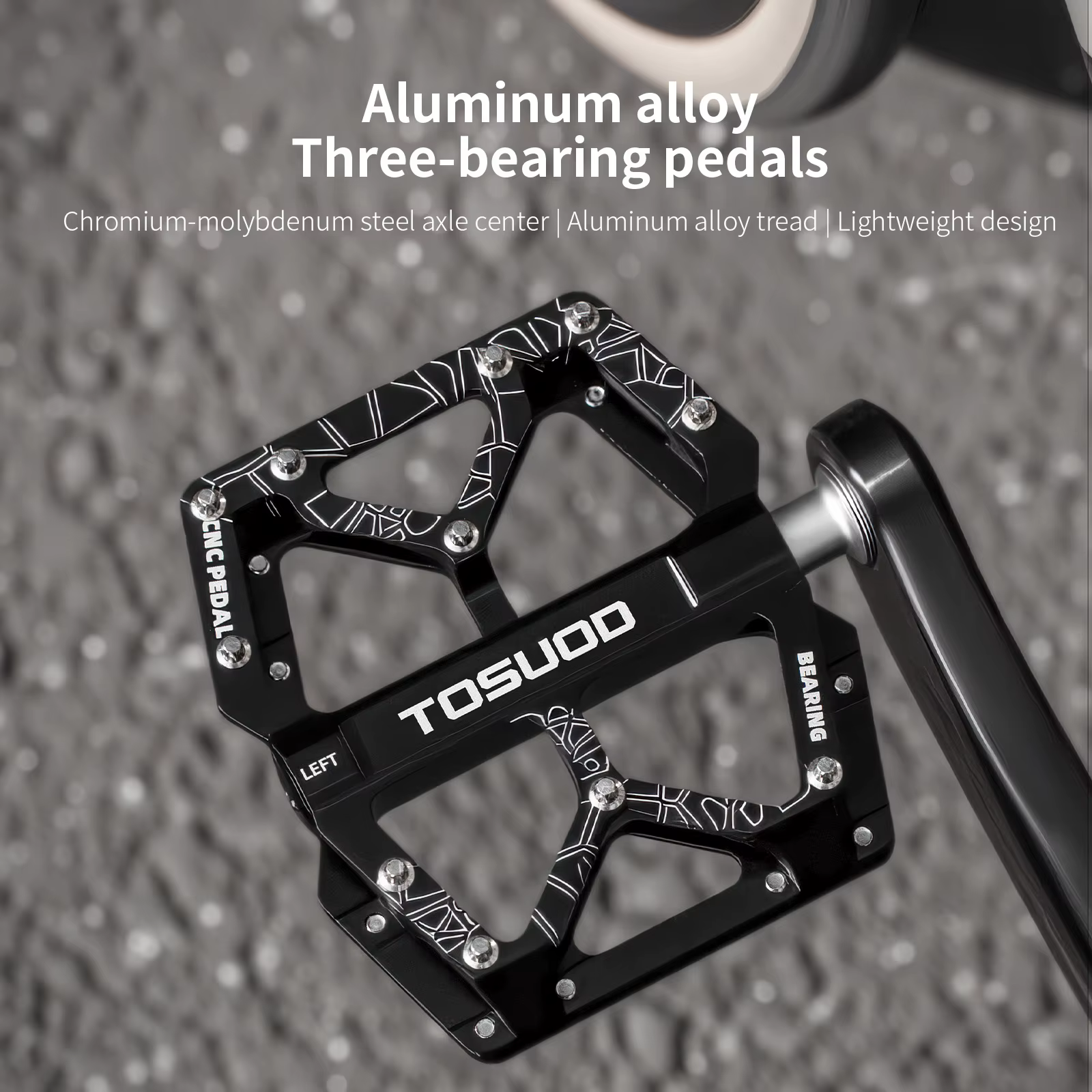 Pédales de vélo TOSUOD à 3 roulements