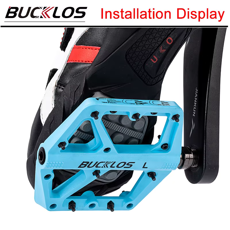 BUCKLOS pédales DU roulement vélo pédale plate-forme ultraléger en Nylon route VTT