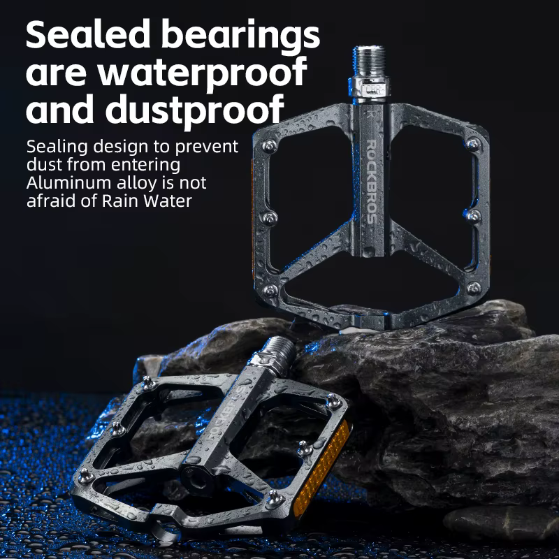 ROCKBROS pédales de vélo économiser l'effort en alliage d'aluminium anti-dérapant vtt route montagne roulement