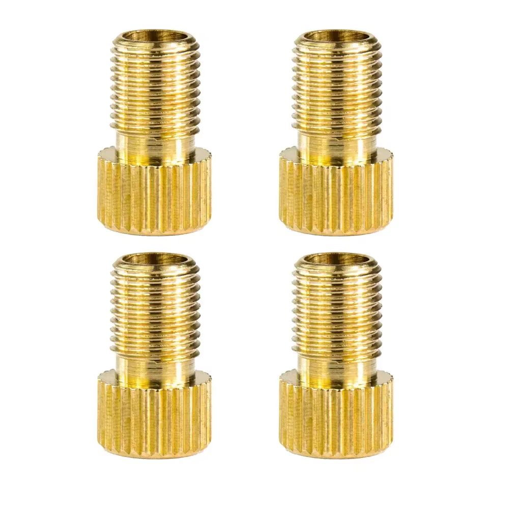Adaptateur pour Valve VTT moto cyclisme gonflé se termine à Schrader petits accessoires de vélo à grande roue dorée