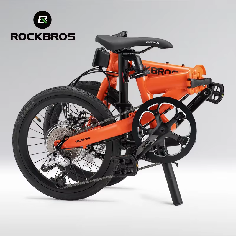 ROCKBROS vélo pliant 16 pouces 9 vitesses double frein C cadre en alliage d'aluminium adulte
