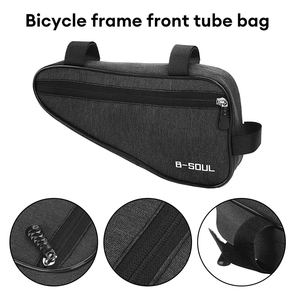1 sacoche de cadre de vélo réfléchissante