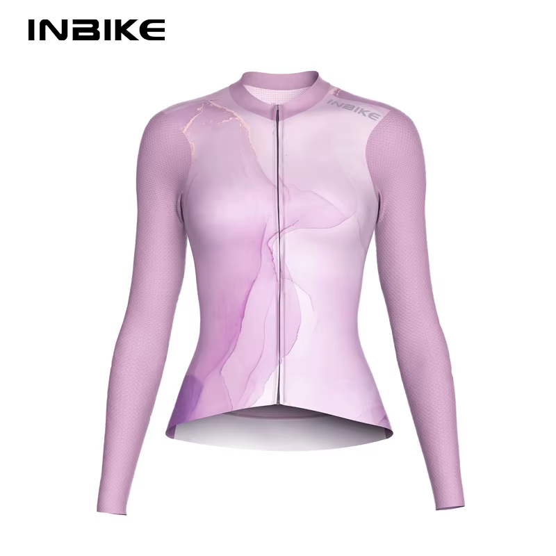 Maillot de cyclisme à manches longues pour femme