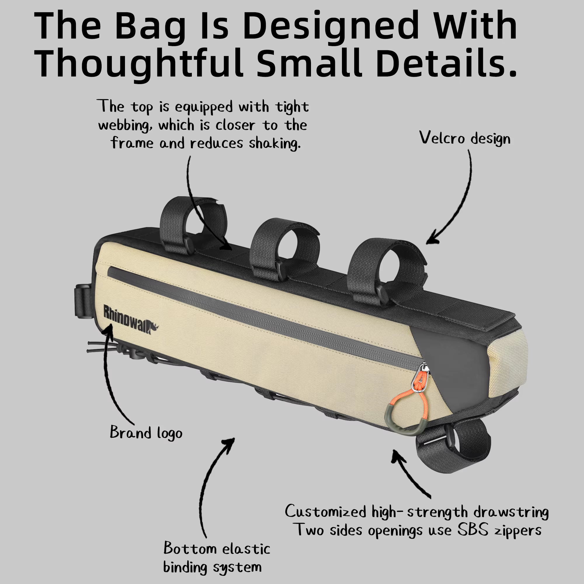 Bal inowalk-Sac de rangement triangulaire sous tube pour cadre de vélo
