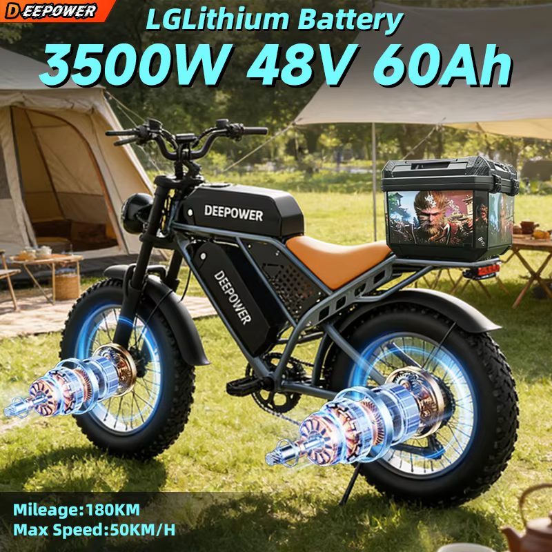 Vélo électrique Deepower S8 à double motorisation 3500W