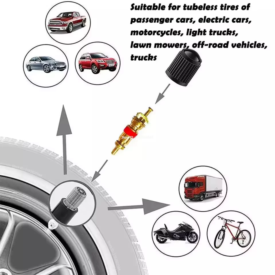 Poignée fendue pour vélo de voiture, tige de Valve de pneu, dissolvant de noyau, tournevis, réparation de pneus, Kit d'outils d'installation, accessoires automobiles et motos