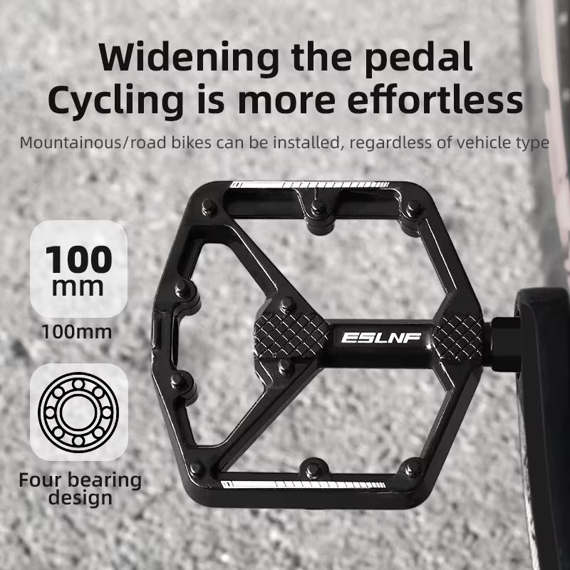 ESLNF pédale de vélo en alliage d'aluminium accessoires de cyclisme Ultra léger élargi roulement antidérapant vtt