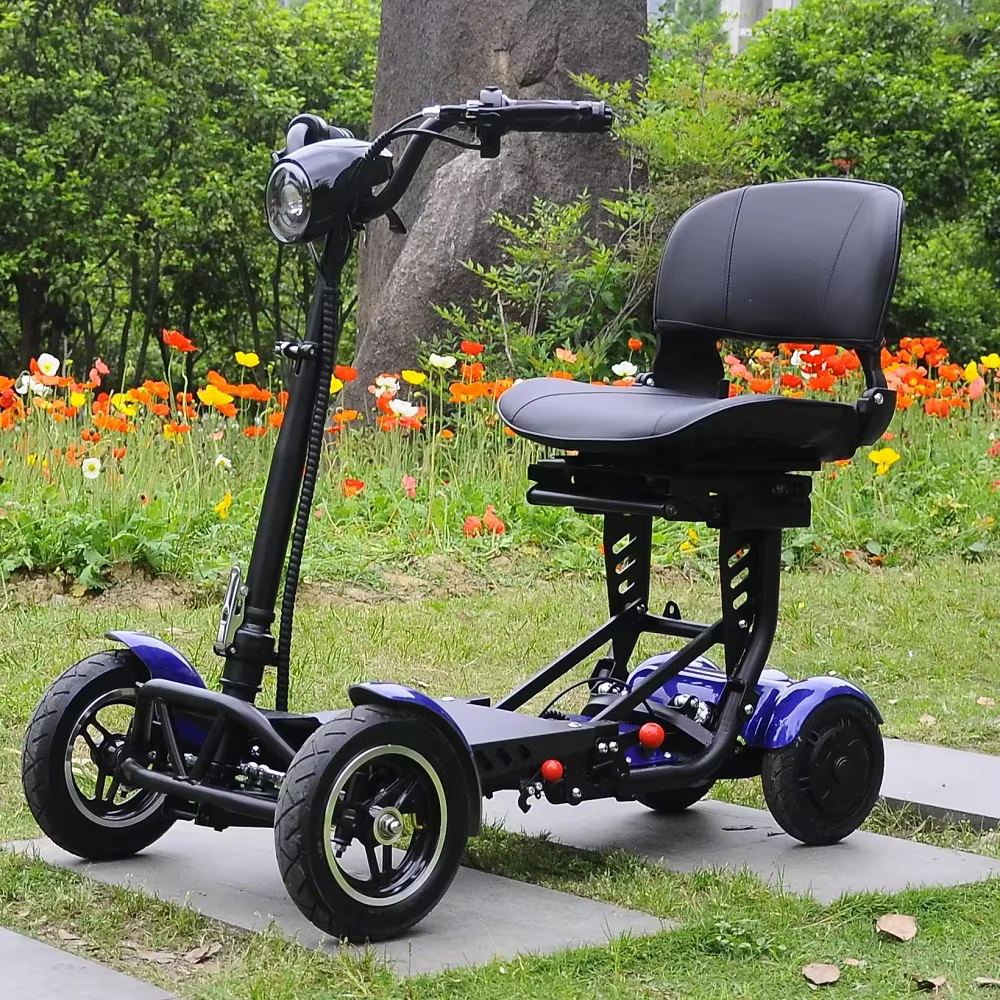 Promotion de Scooter électrique de 10 pouces personnes âgées 36V250W Scooters de mobilité pliables à double moteur 4 roues avec grand accoudoir vitesse maximale 18