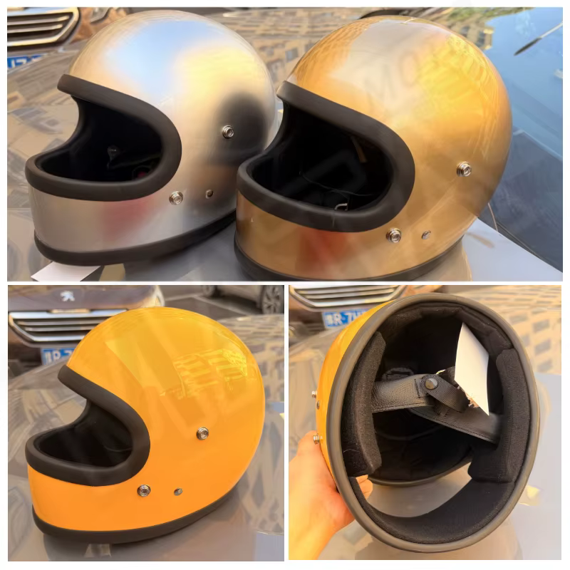 Casque de Moto Vintage japon Tech casques intégraux en fibre de verre Casco