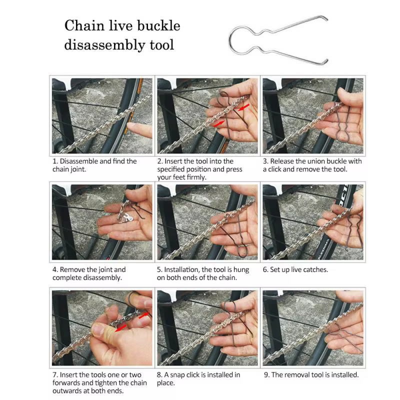 5 paires de connecteurs à maillons rapides pour chaîne de vélo
