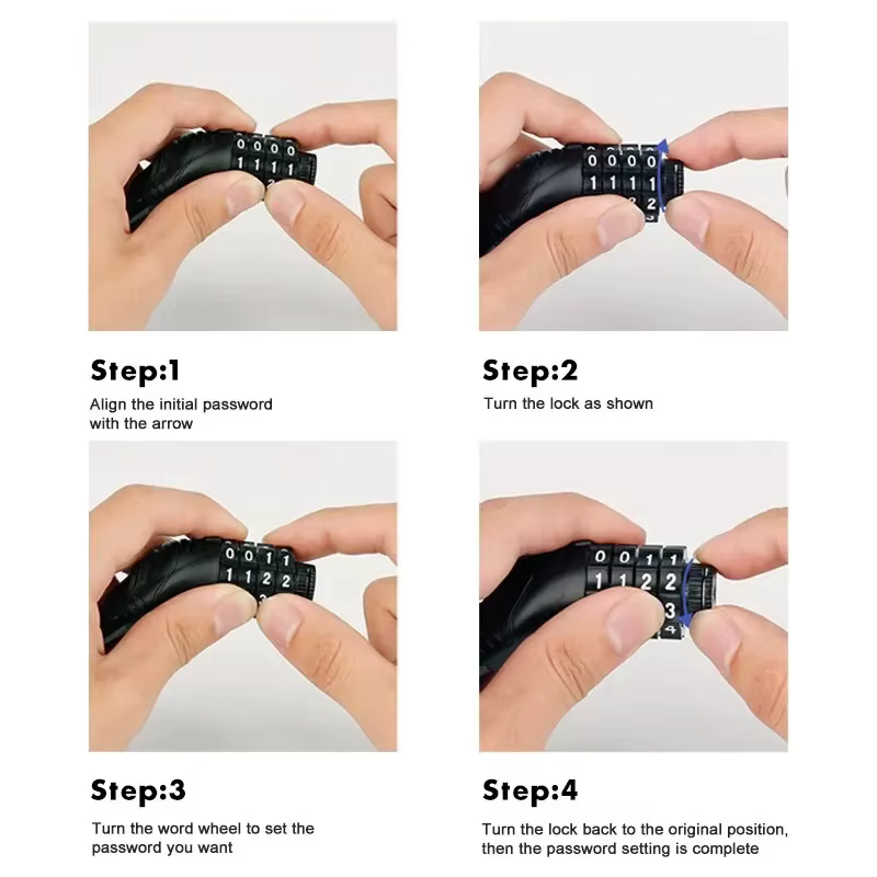 Cadenas antivol à câble pour vélo