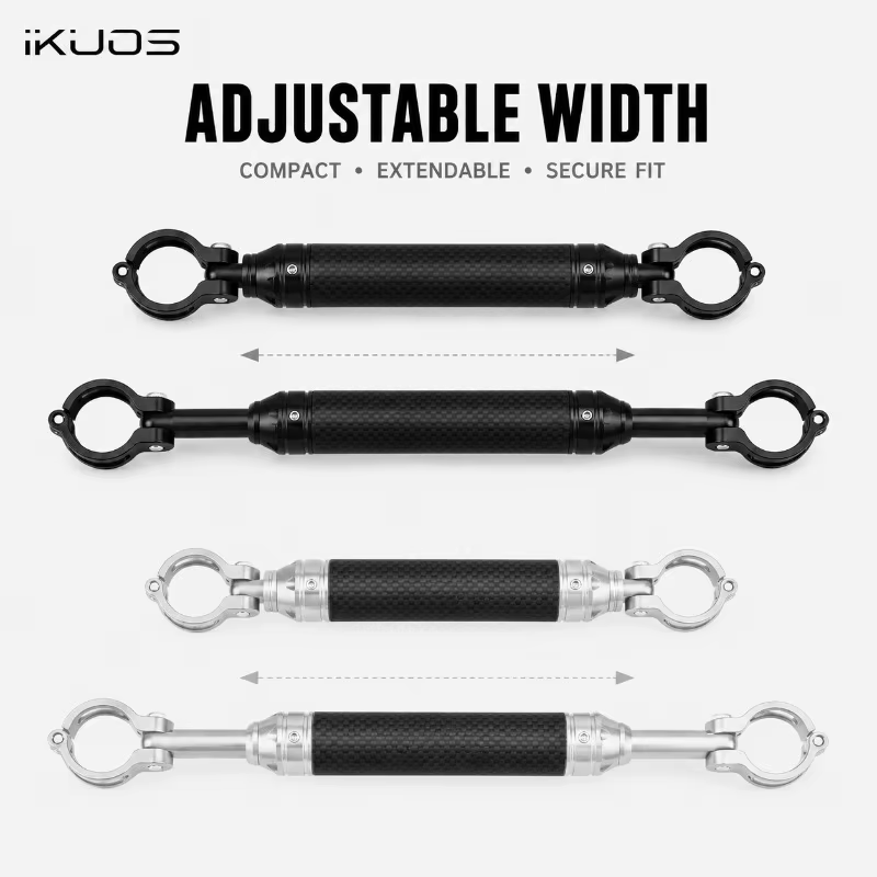 Support télescopique pour guidon de vélo en fibre de carbone