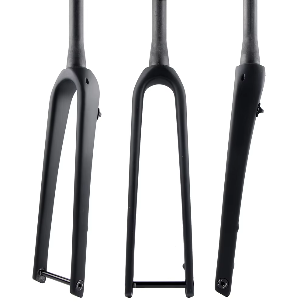 Le plus récent vélo de route en gravier 700C entièrement en Fiber de carbone Cyclocross voyage frein à disque plat avec axe traversant fourche avant dur droit conique