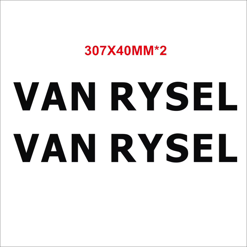 2 autocollants décoratifs Van Rysel pour cadre de vélo