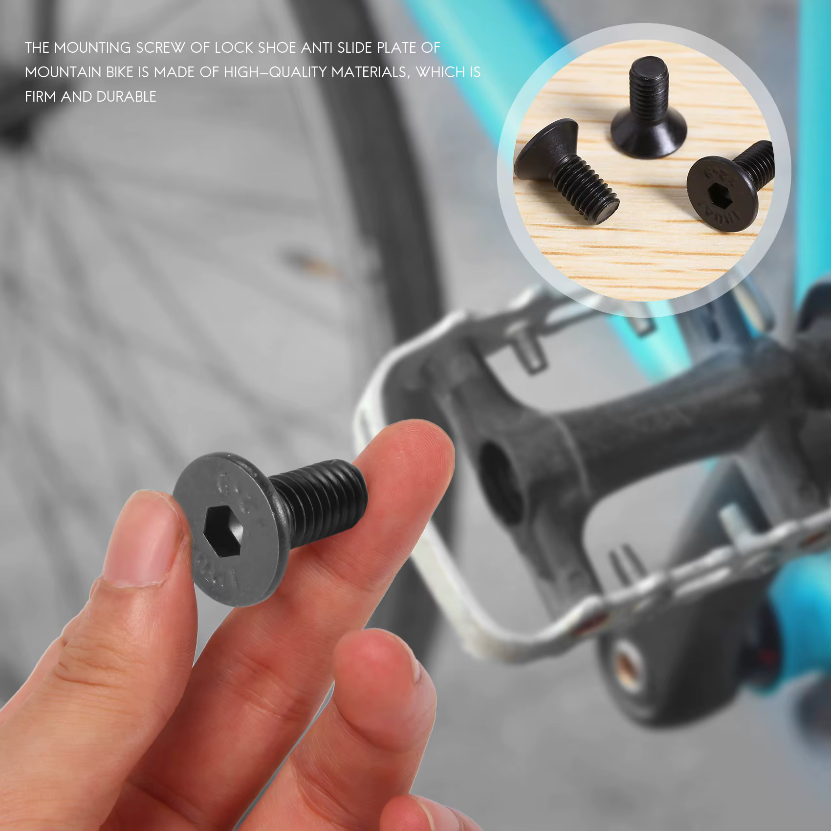 Vis de montage de chaussure de verrouillage de vélo