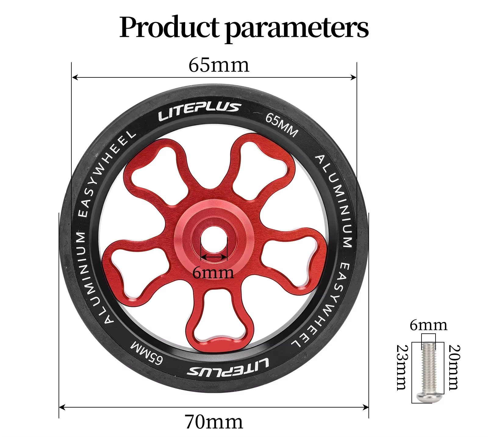 LITEPLUS vélo pliant en alliage d'aluminium roue facile 70MM modifié