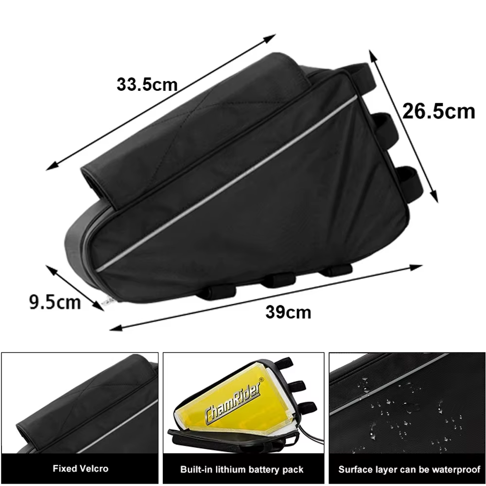 Sac de batterie triangulaire pour vélo électrique