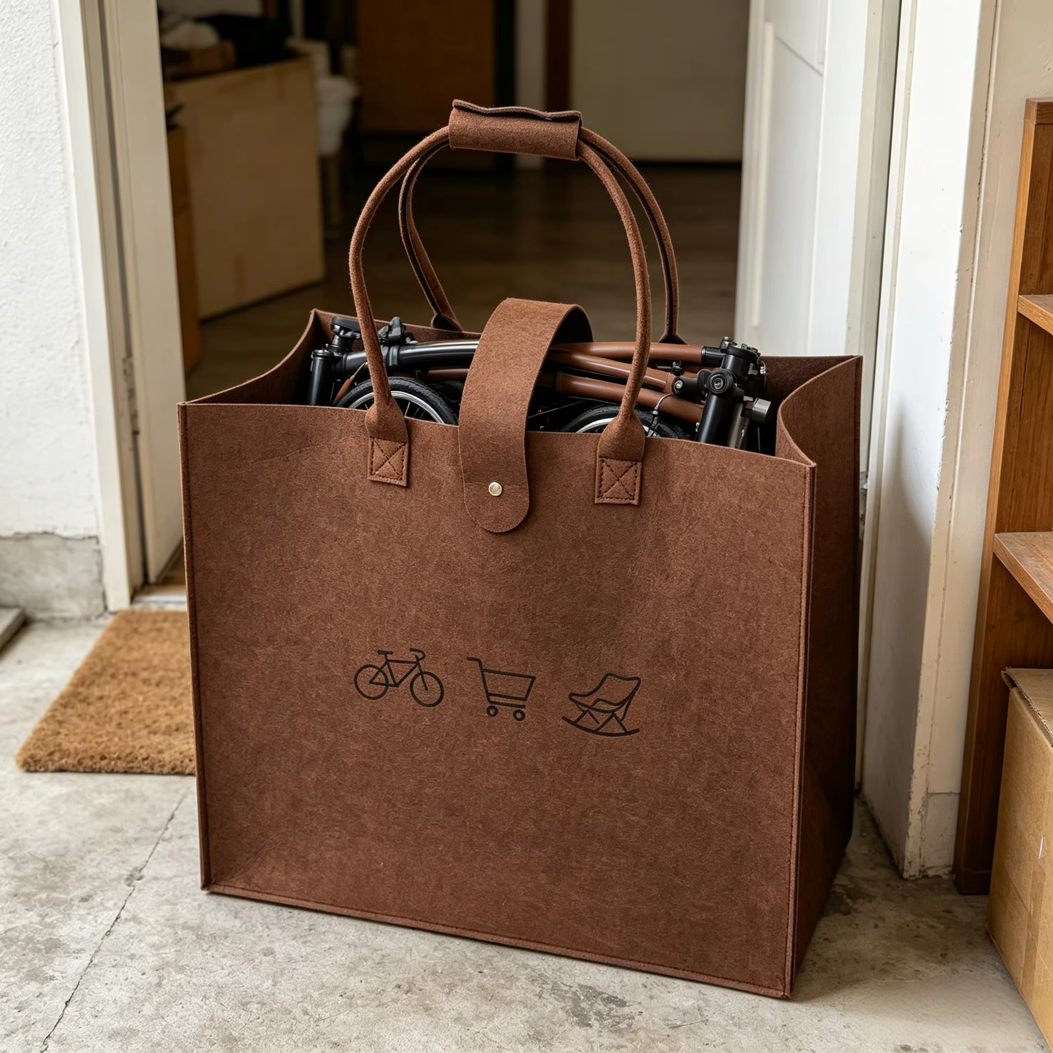 1 pièces sac de rangement de vélo pliable léger à la mode pour Brompton 14-16 pouces pour sac fourre-tout Dahon sac de