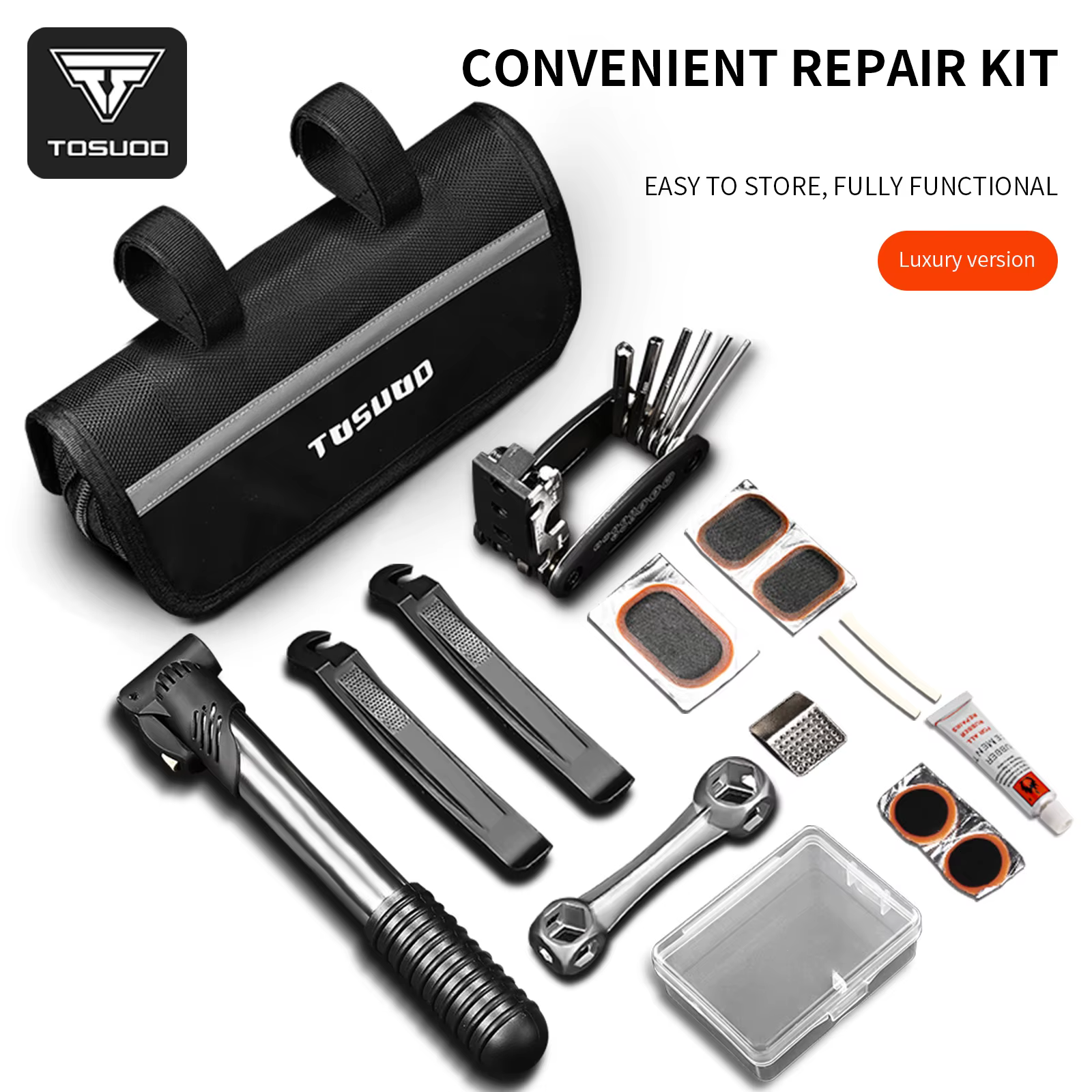 TOSUOD Kit d'outils de réparation de vélo