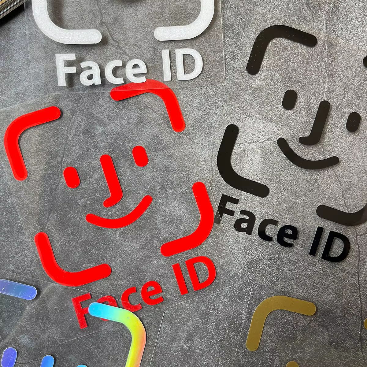 Autocollants amusants pour déverrouiller le système d'identification faciale