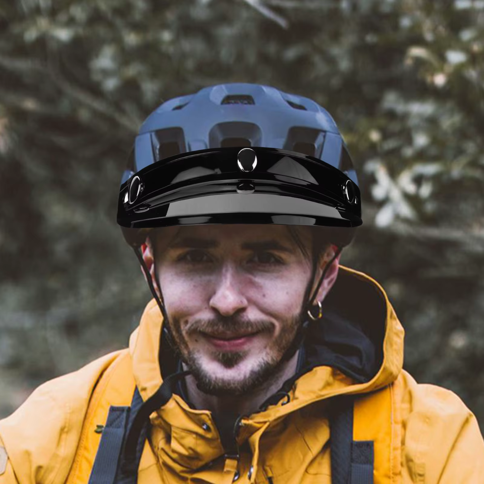 Pare-soleil de visière pour moto, vélo, équestre, fixation PC, teinté