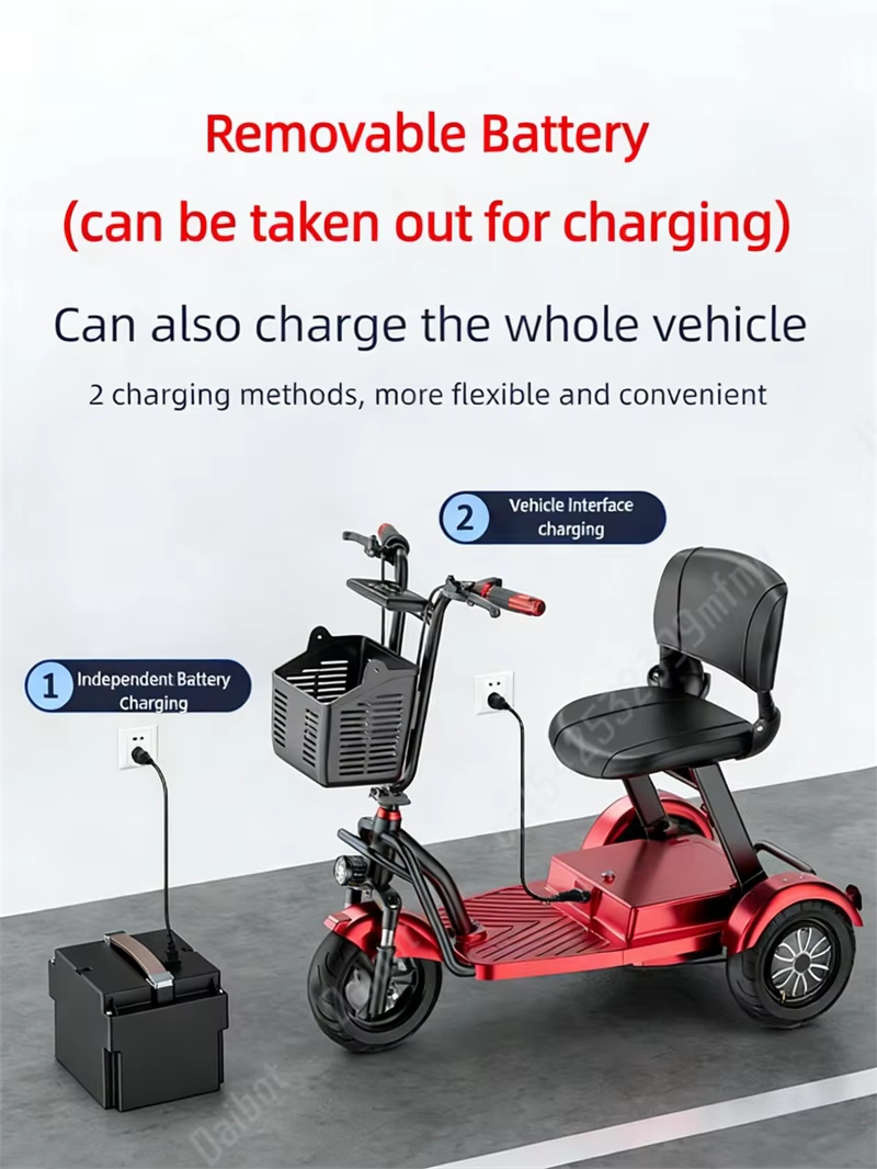 Scooter électrique pliable pour personnes âgées
