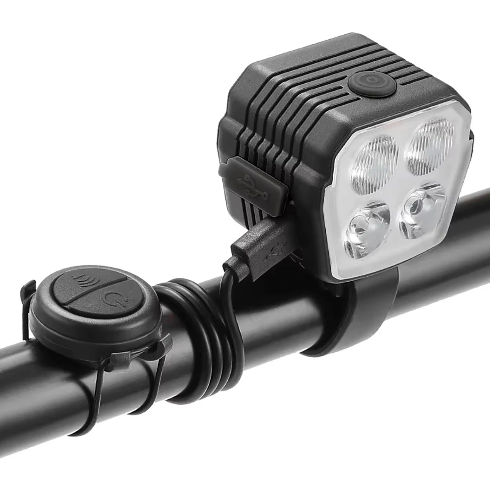 OFFBONDAGE-Klaxon de sauna 2 en 1 pour vélo, éclairage proche et lointain, lampe 2/4 perlée, commande par fil, cloche, accessoire VTT