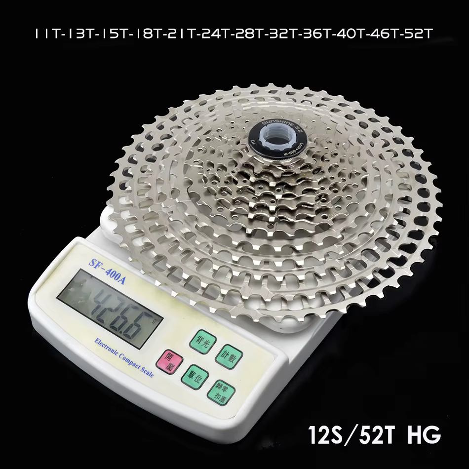 SUNSHINE Ultralight MTB Cassette CNC 10/11/12Speed 46-52T HG roue libre pour la transmission SHIMANO DEORE SLX XT SRAM