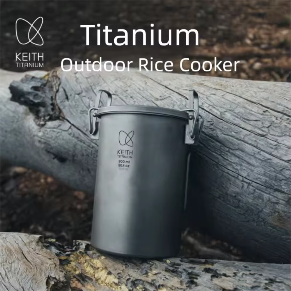 Casserole en titane Keith pour le camping Ti6300, cuisinière multifonctionnelle sans plastique, 900 ml, randonnée, plein air