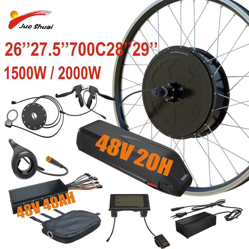 Hailong-Kit de Coversion pour Vélo Électrique, avec Batterie au Lithium de 20Ah, 1500/2000W, 48V, 26/27,5 Pouces, 700C29