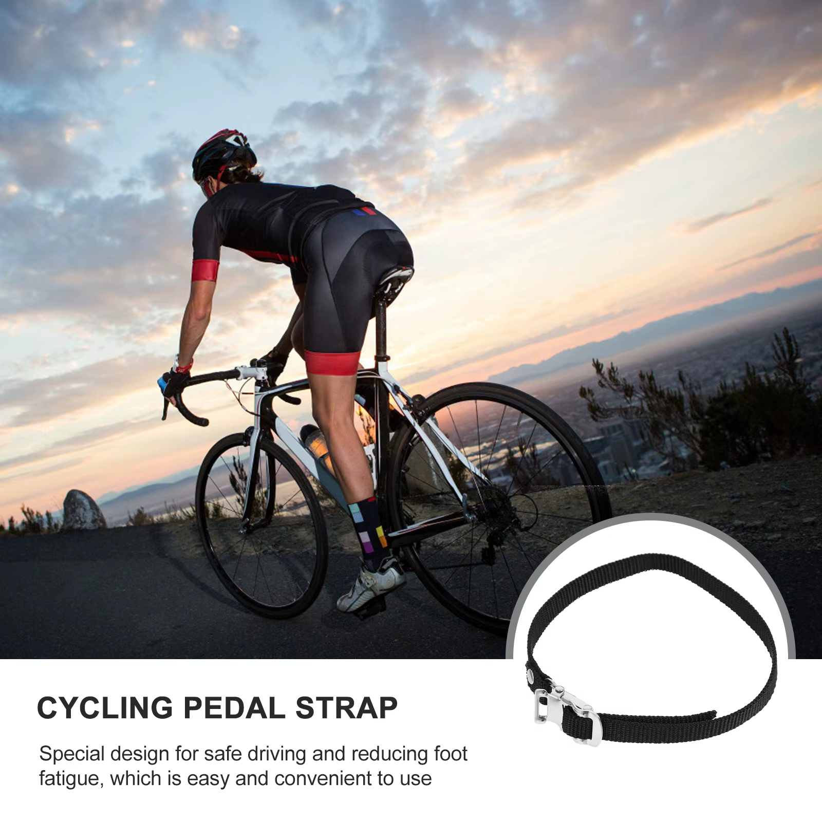 4 pièces sangles de pédale de vélo sangle
