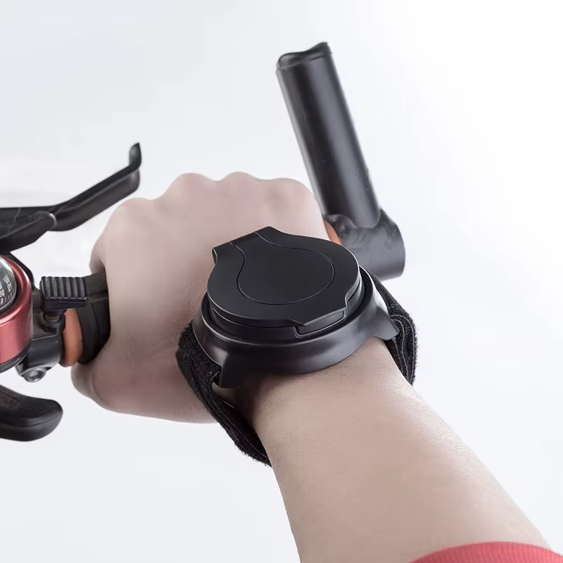 Rétroviseur de vélo avec sangle de poignet et support de bras