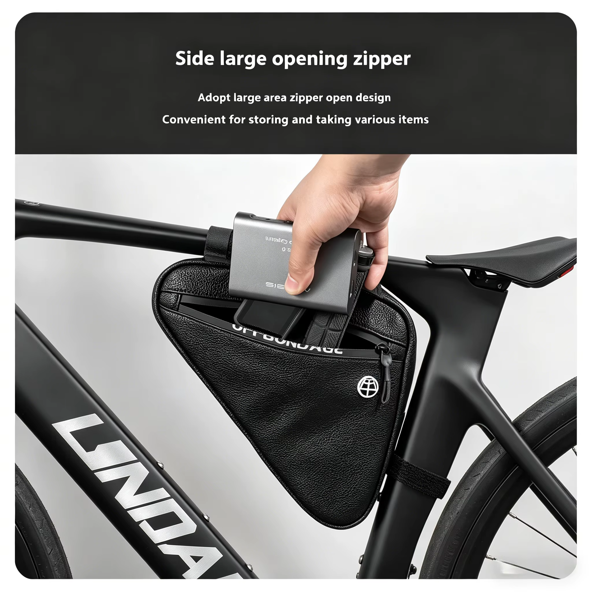OFFBONDAGE 1.5LB Sac de vélo triangulaire pour tube