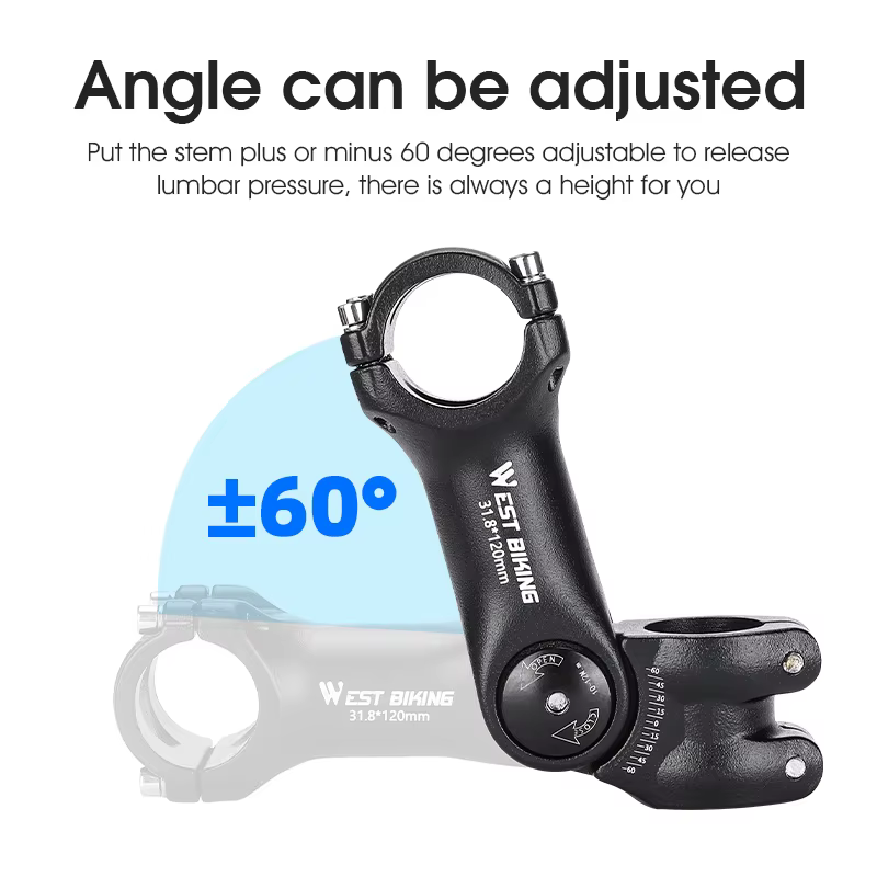 Tige de guidon de vélo réglable