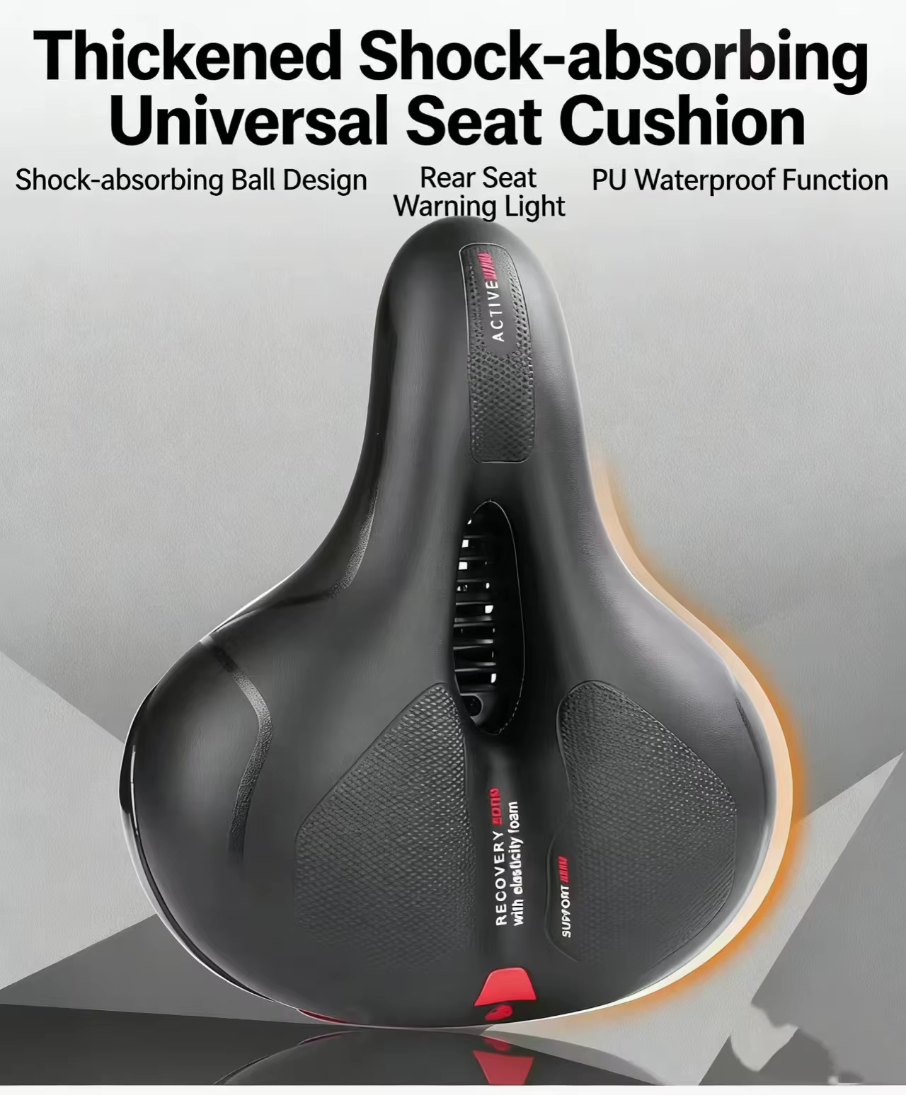 Siège de vélo à double absorption des chocs pour femmes et hommes