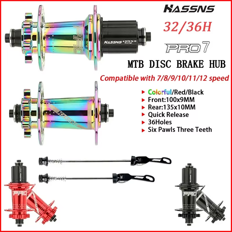 HASSNS PRO7 moyeu vtt 24 32 36 trous portant VTT