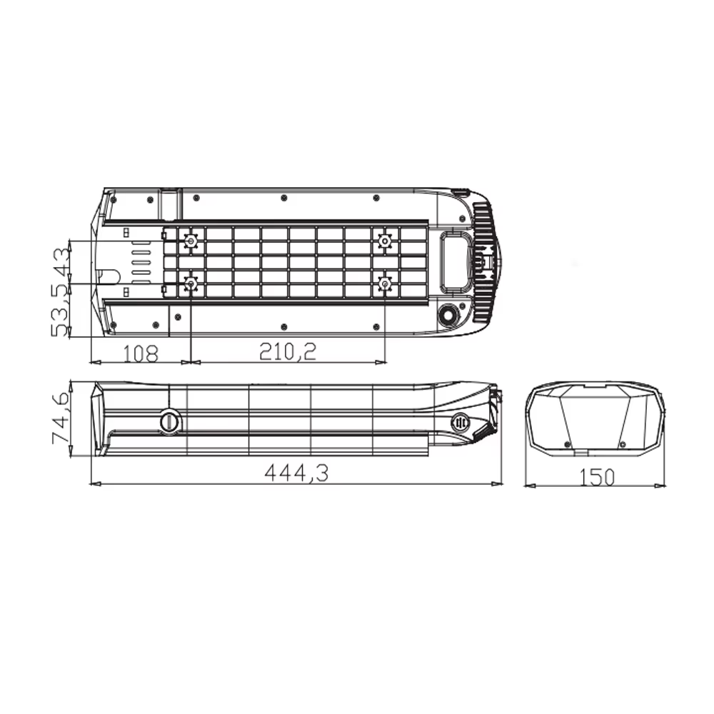 Porte-bagages batterie Li-Ion 36V 13Ah