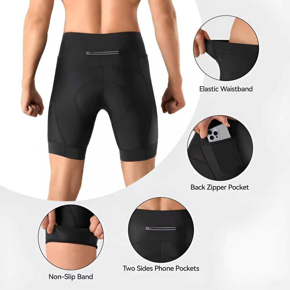 Short de cyclisme performant pour hommes avec coussinet 3D