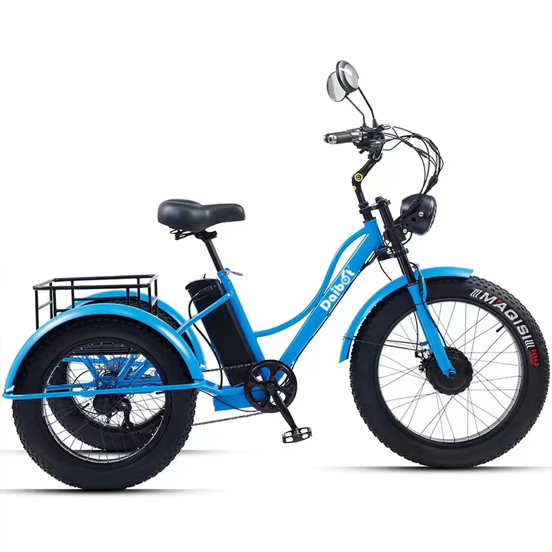 24 pouces gros pneu puissant vélo électrique pour hommes 750w Cargo Tricycle