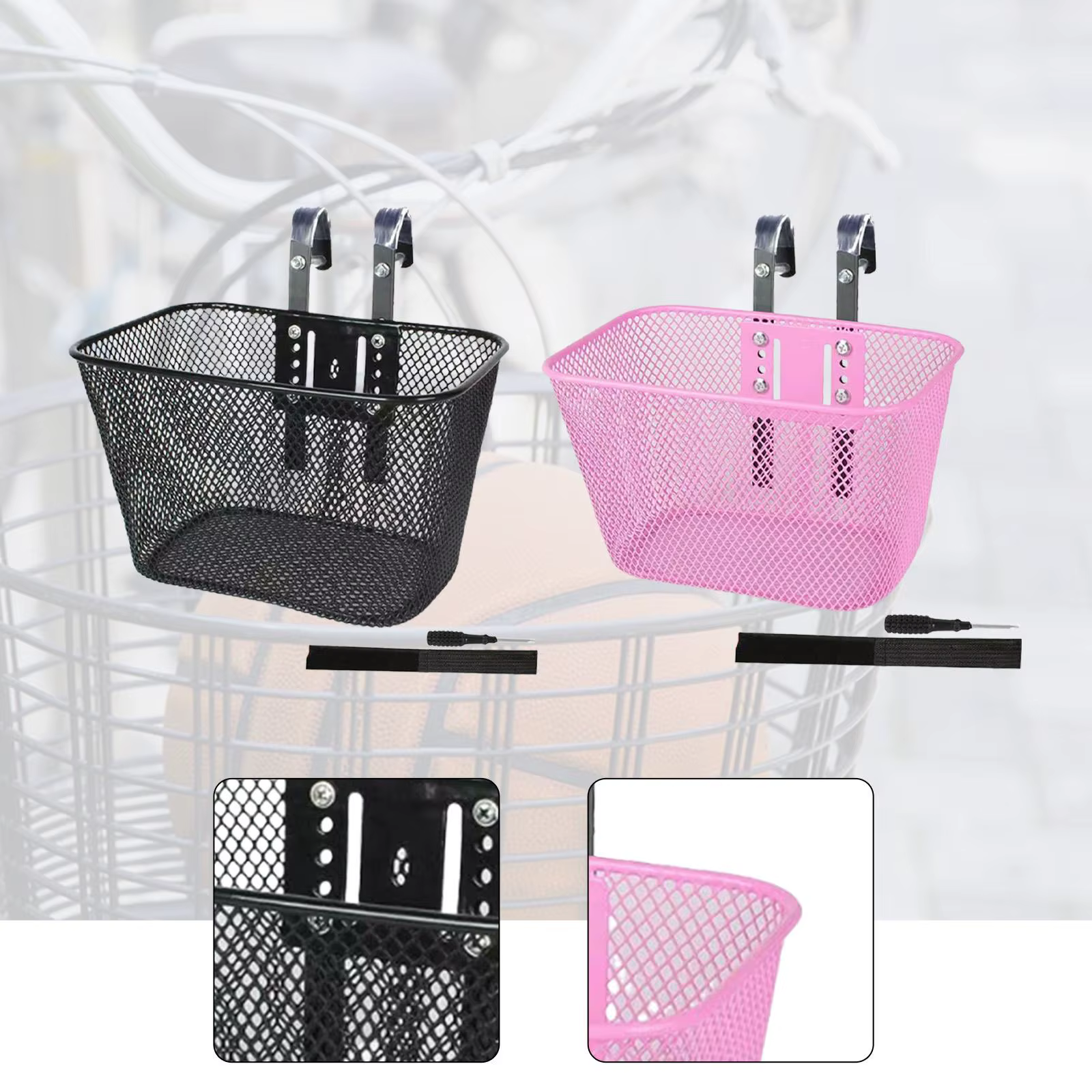 Panier de vélo pour enfants en métal