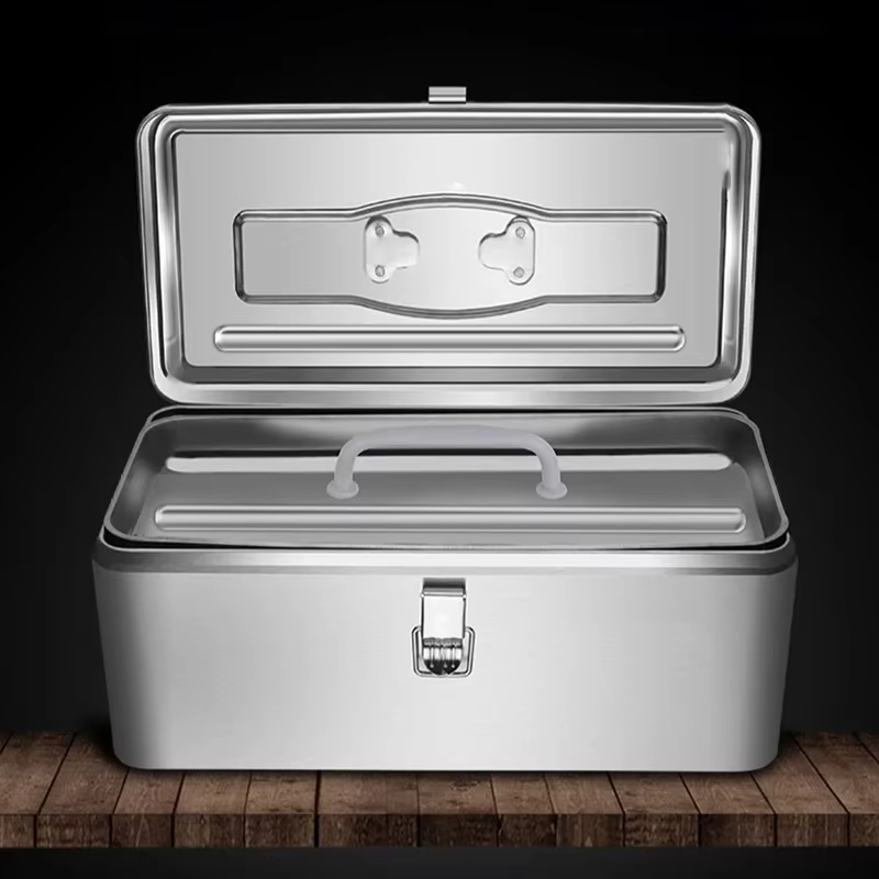 Boîte de Rangement Multifonctionnelle en Acier Inoxydable, Outils Portables, Accessoires de Quincaillerie, pour Électricien Professionnel