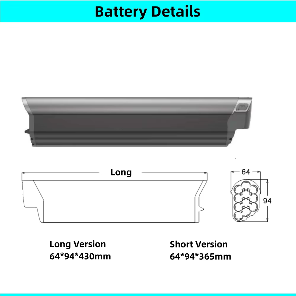 Batterie de vélo électrique IGO Core Extreme 3.1 48V 14Ah 12.8Ah 10.4Ah